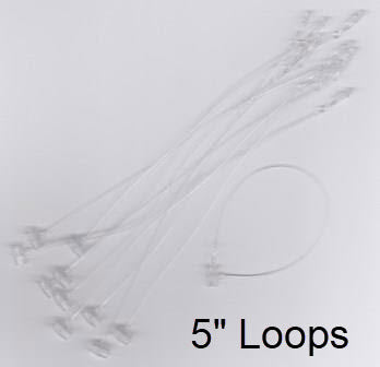 Security Loop Tie for Retail  Tag Holders 5in, 1000/pack