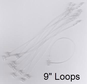 Security Loop Tie for Retail  Tag Holders 9in, 1000/pack